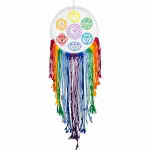 7 Chakra Embroidered Wall Hanging w/Fringe