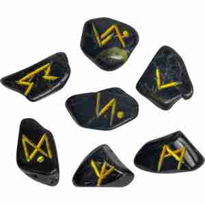 Black Tourmaline Runes Set
