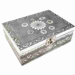 7 Chakra Carved Metal Decorative Box