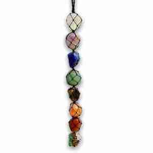 7 Chakra Gemstone Tumbles Car Charm