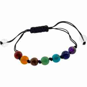 7 Chakra Gemstone Adjustable Bracelet 8mm Round Beads