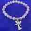 Amethyst Gemstone w/Angel Charm Bracelet