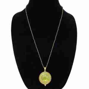 Aromatherapy Diffuser Necklace with Tree of Life Locket Design Pendant