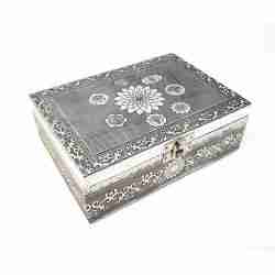 Carved Metal Over Wood Decorative 7 Chakra