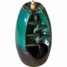 Cascading Leaves Ceramic Backflow Cone Incense Burner