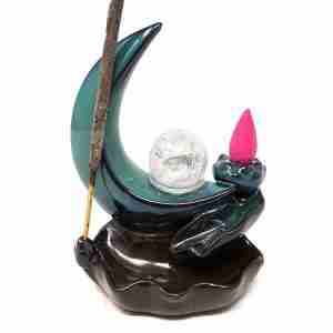 Crescent Moon Waterfall Backflow Cone Incense Burner