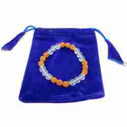 Crystal Quartz Rudraksha Bracelet