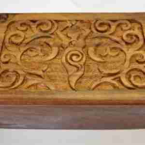 Goddess of Earth Wooden Carved Decorative Box [4X6"]