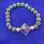 Lava & Amethyst Pyramid Gemstone Bracelet
