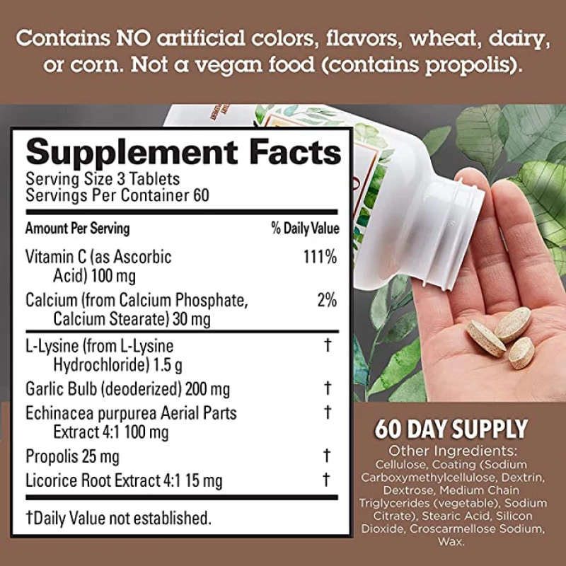 SuperLysine+® Advanced Lysine Supplement (180 count) - Image 7