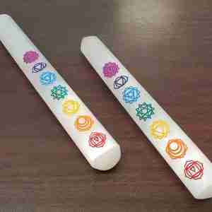 7 Chakra Selenite Gemstone Massage Wand