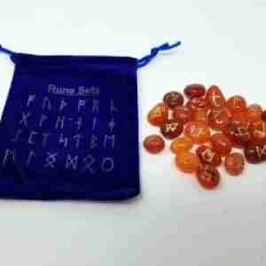 Carnelian Runes Set