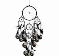 Dream Catcher Black & White Yin Yang Shells