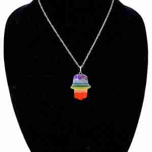 7 Chakra  Gemstone Hamsa w/ Neck cord